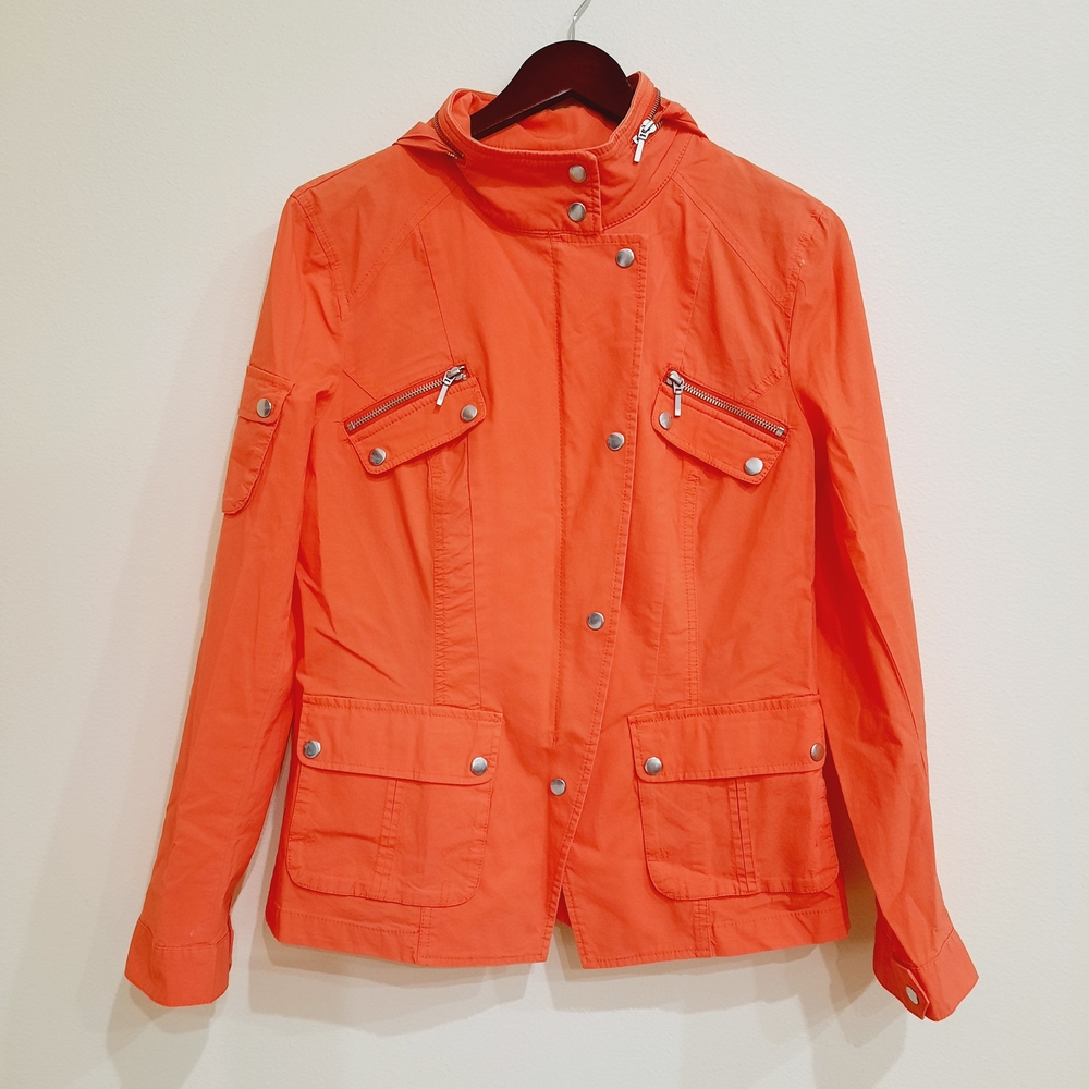 Inc International Concepts Orange Field Jacket Large